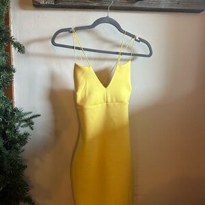 Guess Yellow Strappy Dress